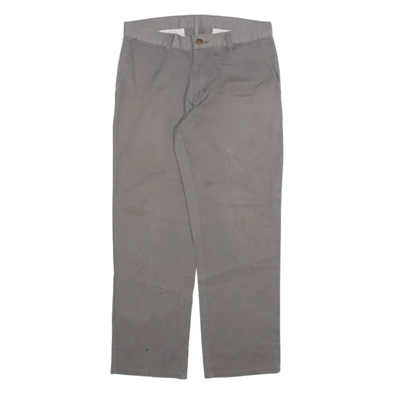 DICKIES Mens Trousers Grey Regular Straight W32 L28