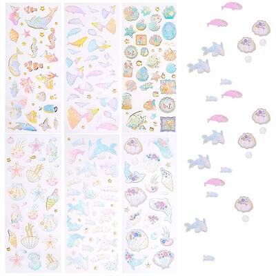 6Sheets 6 Style Epoxy Resin Sticker