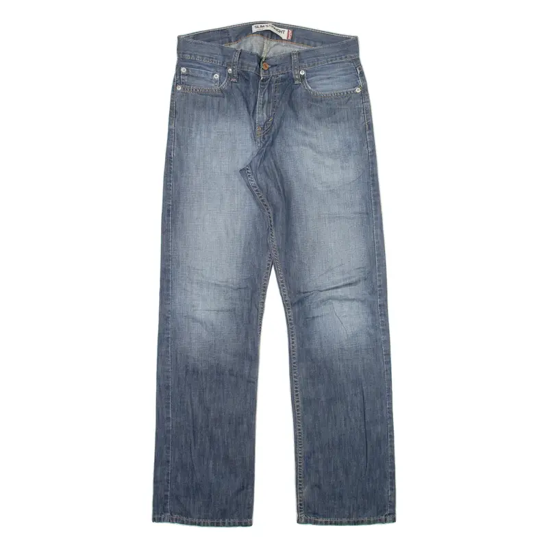 LEVI'S 514 Jeans Mens Blue Slim Straight Stone Wash W30 L32