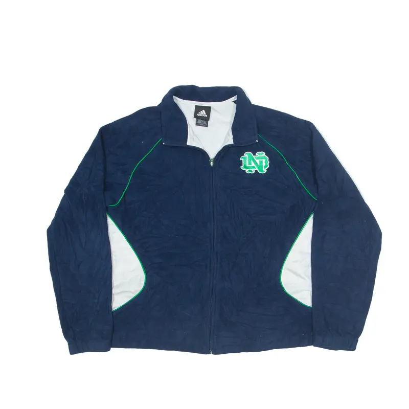 ADIDAS Notre Dame University Fleece Jacket Blue Colourblock Boys XL