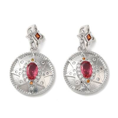 Brass Micro Pave Cubic Zirconia Pendants