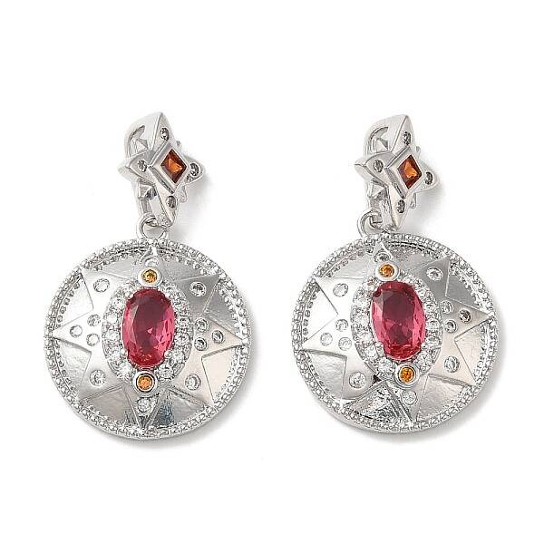 Brass Micro Pave Cubic Zirconia Pendants