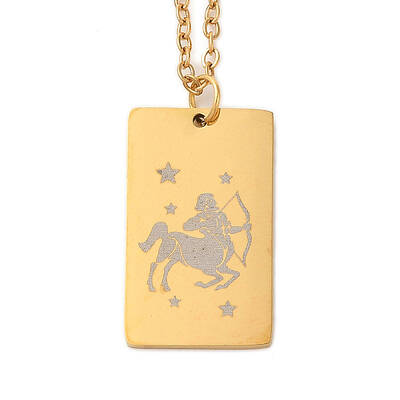 Golden 202 Stainless Steel Constellation Pendants Necklaces