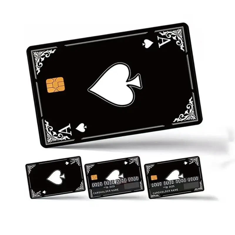 Credit Card Pattern Sticker, Waterproof & Scratch Resistant Sticker, Self Adhesive Ultra Thin Skin Vinyl Sticker for Cards