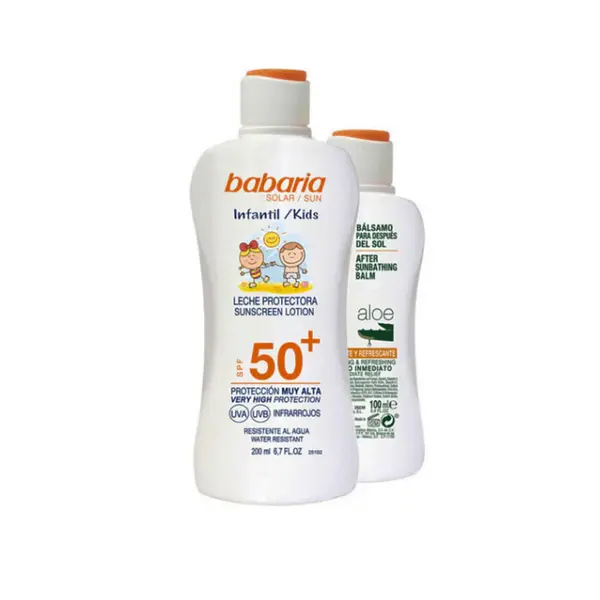 Babaria Children's Sun Cream Water-repellent Lotion Spf50 200ml Set 2 Pieces