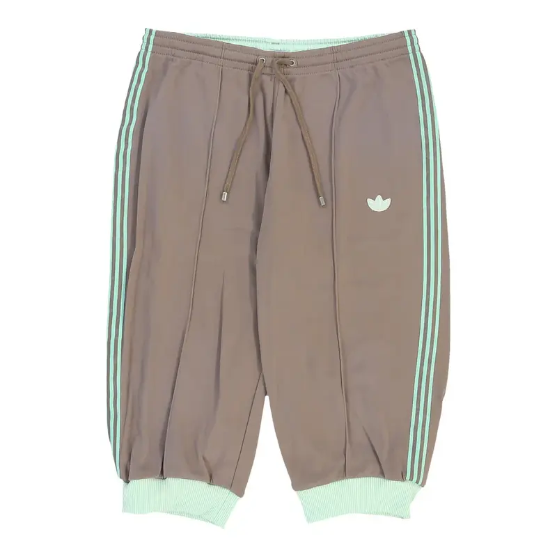 Adidas Cropped Sport Shorts - Small Grey Polyester