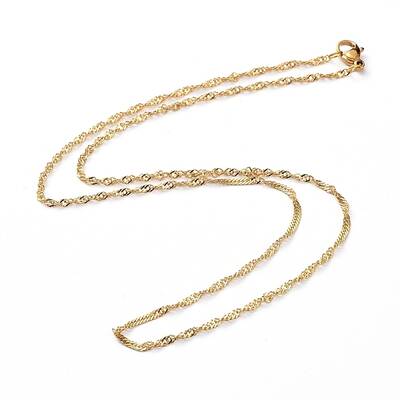 304 Stainless Steel Singapore Chain Necklaces
