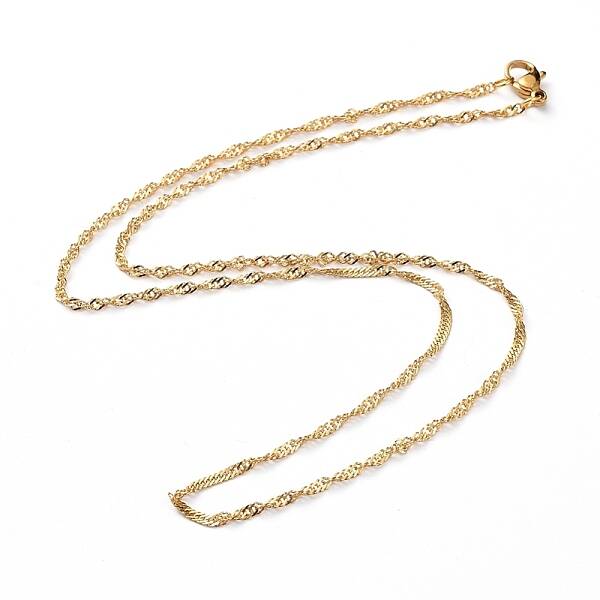 304 Stainless Steel Singapore Chain Necklaces