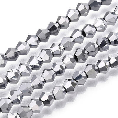 Electroplate Glass Bead Strands