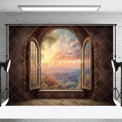 Aperturee Shabby Room Sunset Natural Window Scenery Backdrop | Photography Photo Background | Diy Photography Backdrop | Phot...