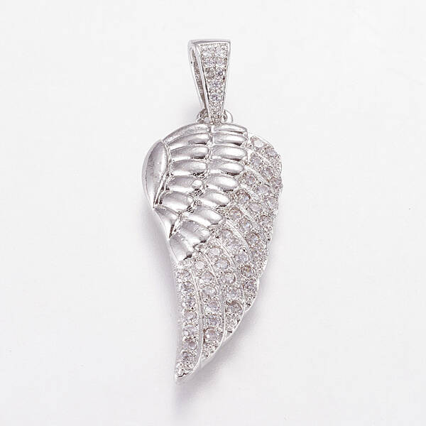 Brass Micro Pave Cubic Zirconia Pendants