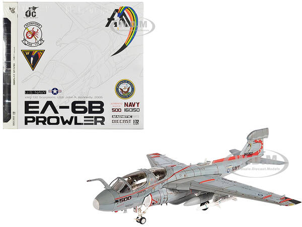Northrop Grumman EA-6B Prowler Attack Aircraft VAQ-132 Scorpions USS John F Kennedy (2005) United States Navy 1/72 Diecast Mo...