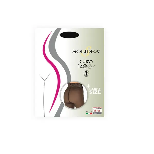 Solidea Curvy 140 Den Sheer Compression Tights 18 21mmHg 4L XL Glace