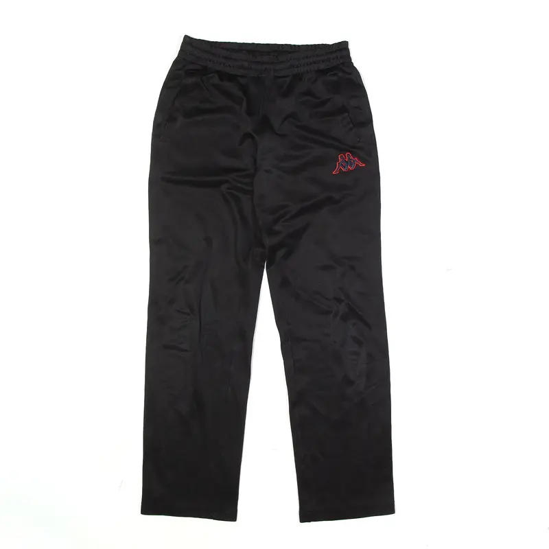 KAPPA Track Pants Black Straight Mens S W26 L28