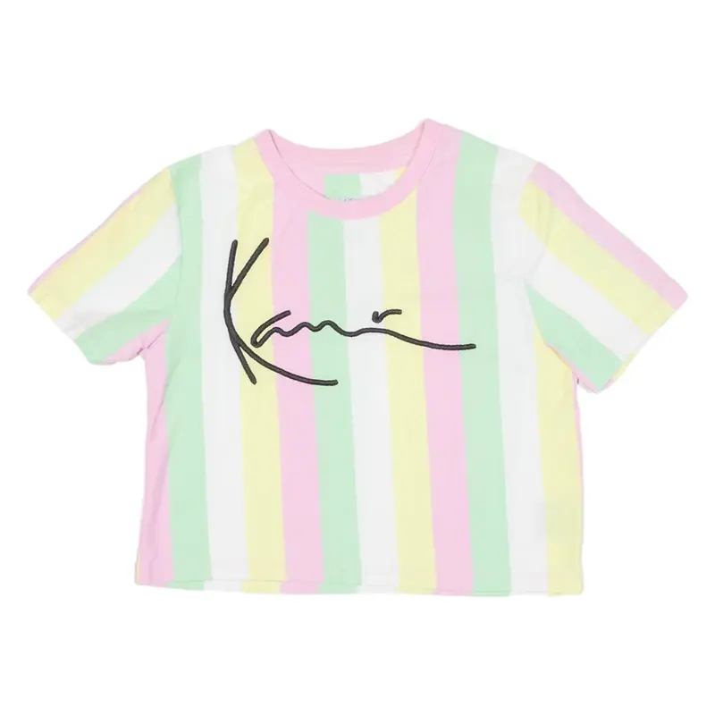 KARL KANI Cropped Womens T-Shirt Pink XS