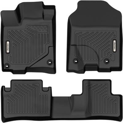 OEDRO Floor Mats for 2013-2018 Acura RDX 8-Way Power Seats,  Black TPE All-Weather Guard Floor Liners