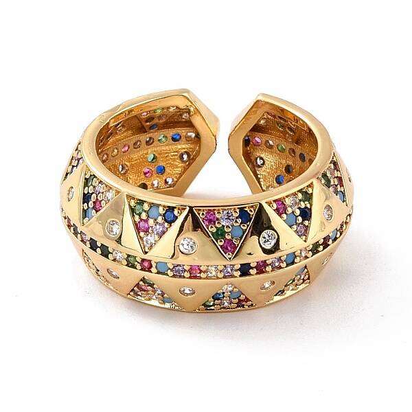 Colorful Cubic Zirconia Dome Ring for Her