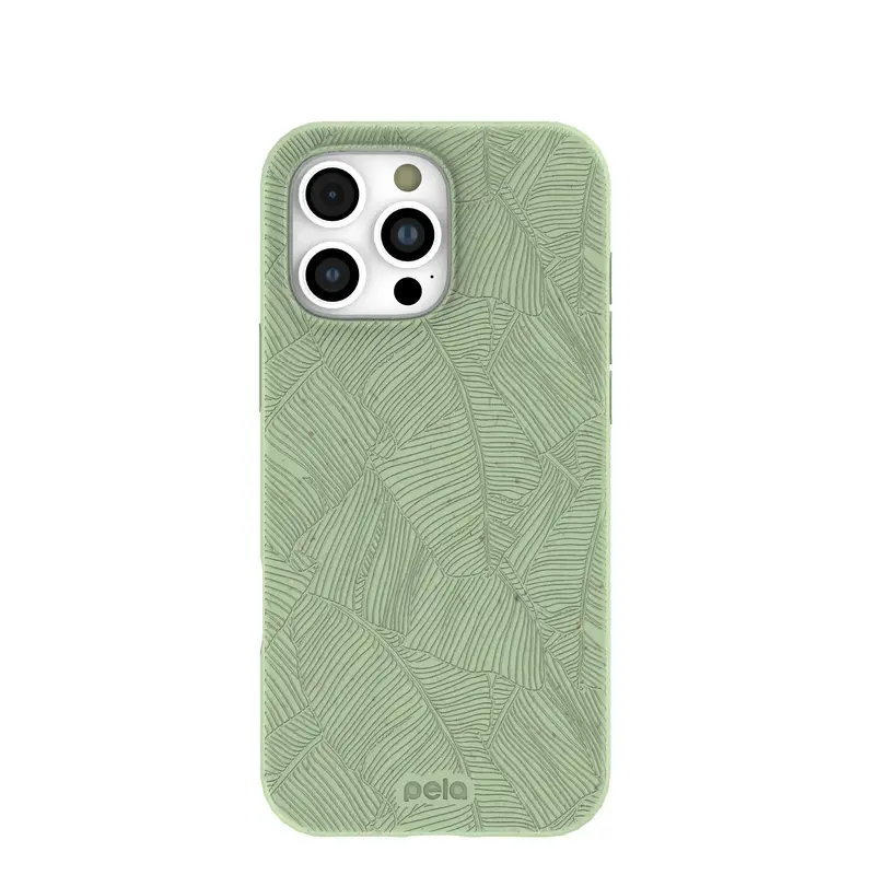 Sage Green Lushy Leaves iPhone 16 Pro Max Case