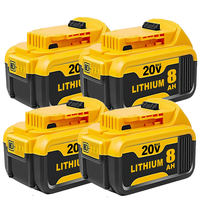 4Pack DCB200 20V 8Ah Lithium-Ion Battery Replacement for Dewalt - Compact XR Design, High-Capacity Power, Compatible with DCB...