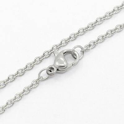 Non-Tarnish Unisex 304 Stainless Steel Cable Chain Necklaces