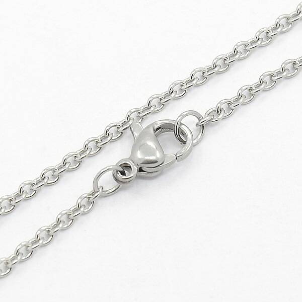Non-Tarnish Unisex 304 Stainless Steel Cable Chain Necklaces
