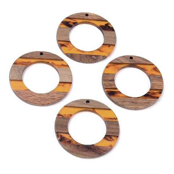 Resin & Walnut Wood Pendants