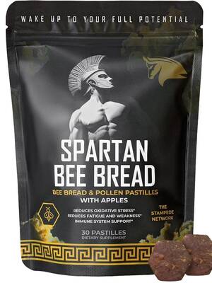 Stampede Network Spartan Bee Bread Tablets - Natural Pollen & Honey Pastilles Ethically Sourced Vitamins Healing Powers