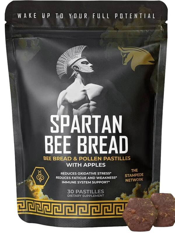 Stampede Network Spartan Bee Bread Tablets - Natural Pollen & Honey Pastilles Ethically Sourced Vitamins Healing Powers