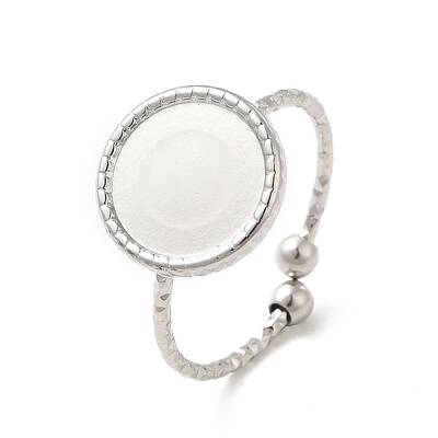 Non-Tarnish 304 Stainless Steel Open Cuff Ring Component