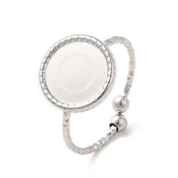 Non-Tarnish 304 Stainless Steel Open Cuff Ring Component