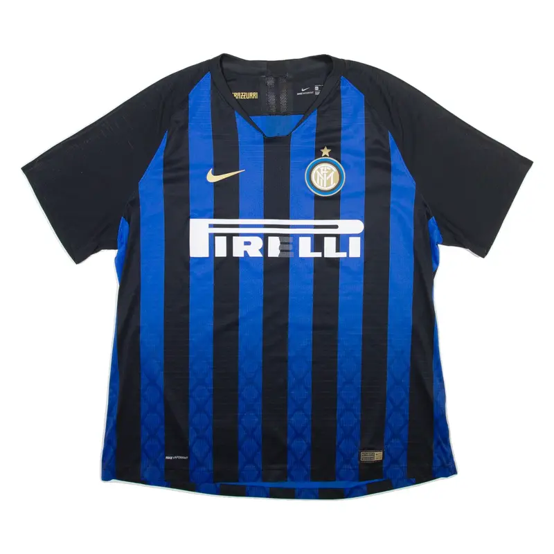 NIKE Inter Milan FC Mens Football Shirt Jersey Blue V-Neck 2XL