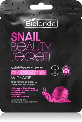 Bielenda Snail Beauty Secrets nourishing face sheet mask for tired skin
