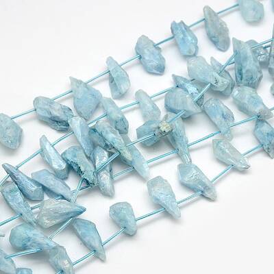 Electroplate Gemstone Natural Quartz Crystal Beads Strands