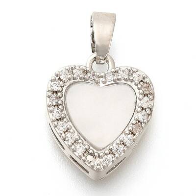 Brass Micro Pave Cubic Zirconia with Acrylic Pendants