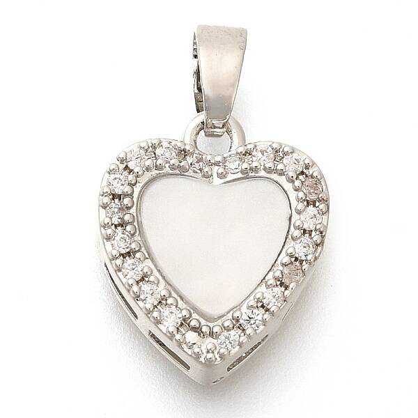 Brass Micro Pave Cubic Zirconia with Acrylic Pendants