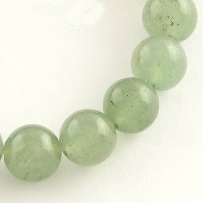 Natural Gemstone Green Aventurine Round Bead Strands