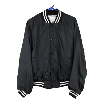 Auburn Sportswear Bomber Jacket - Large Black Nylon