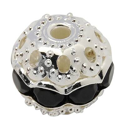 Brass Rhinestone Beads