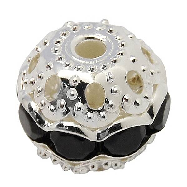 Brass Rhinestone Beads