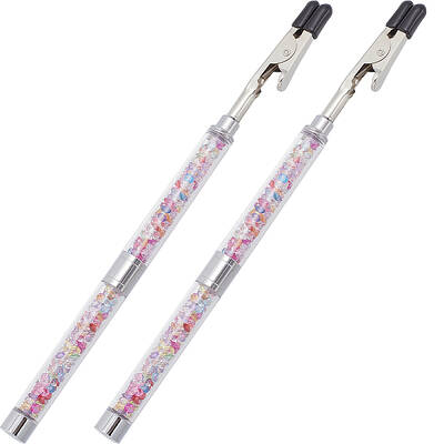 2Pcs Iron and PVC and Acrylic Alligator Memo Clips