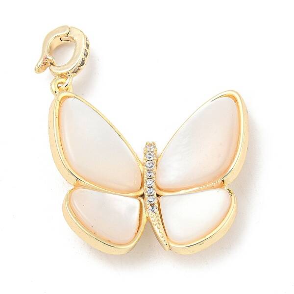 Brass Micro Pave Clear Cubic Zirconia Pendants