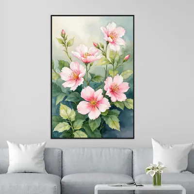 Soft Serenity - A Peaceful Floral Print