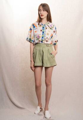 Shorts Tobby 3eva47-v05104 Tilleul | Color: TILLEUL | Size: FR-40
