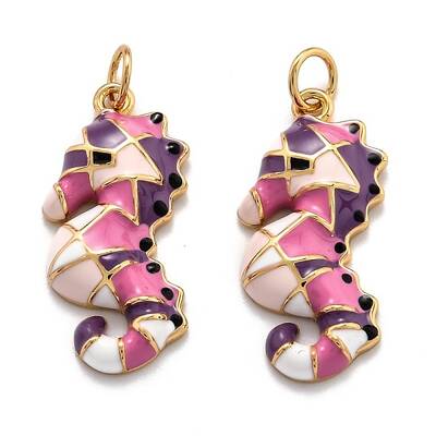 Brass Enamel Pendants