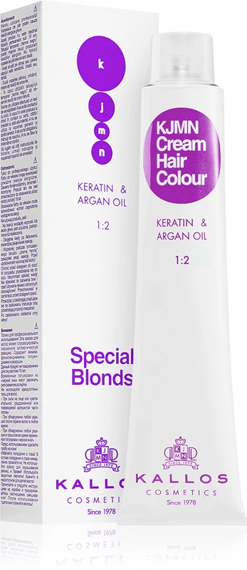 Kallos Kjmn Professional Hair Color Cream Keratin And Argan Oil Hair Dye Color 900 Ultralight Blonde 100 Ml