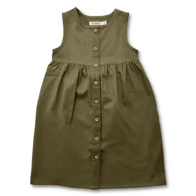 Jo Dress - Dark Olive - Sample - Sizes 4, 8 | Size: 8 y