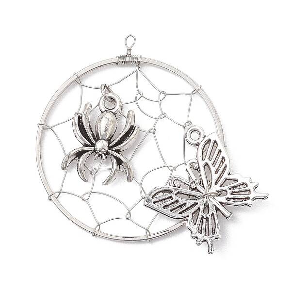 Halloween Tibetan Style Zinc Alloy Pendants