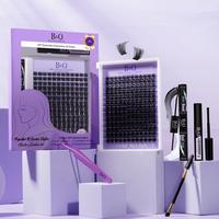 B&Qaugen Waterproof B19 Lash Clusters Kit Long lasting 156Pcs Springtok DIY Lash Extension,Bond & Seal,Remover Beginner Frien...