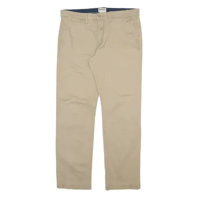TIMBERLAND Mens Trousers Beige Slim Straight W34 L32