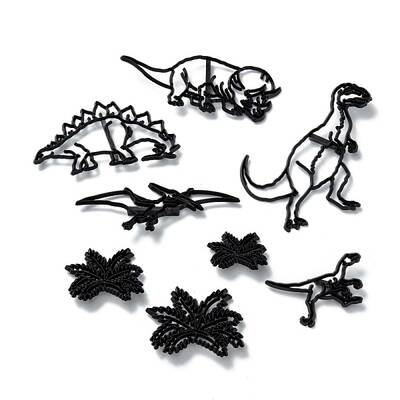 8Pcs Dinosaur Theme Food Grade Plastic Cookie Cutter Set